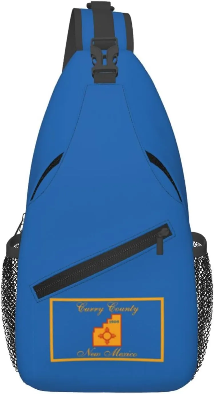 Flag Of Curry County, New Mexico Crossbody Bags For Women Men Chest Backpack Gym Shoulder Bag Travel Outdoor Sports Casual Crossbody Bags
