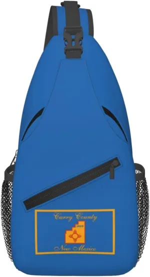 Flag Of Curry County, New Mexico Crossbody Bags For Women Men Chest Backpack Gym Shoulder Bag Travel Outdoor Sports Casual Crossbody Bags
