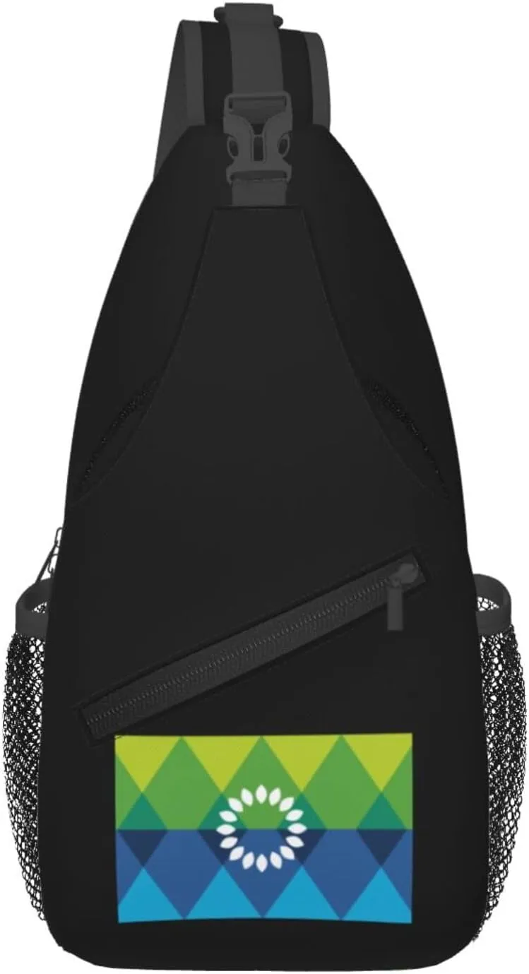 Flag Of Sayler Park, Cincinnati, Ohio Crossbody Bags For Women Men Chest Backpack Gym Shoulder Bag Travel Outdoor Sports Casual Crossbody Bags