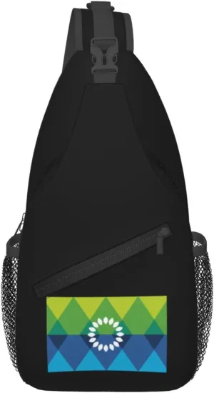 Flag Of Sayler Park, Cincinnati, Ohio Crossbody Bags For Women Men Chest Backpack Gym Shoulder Bag Travel Outdoor Sports Casual Crossbody Bags