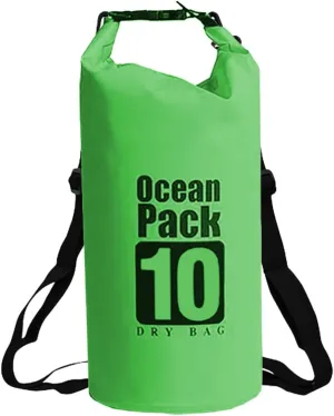 Floating Waterproof Dry Bag 5L/10L/15L/20L for women-Lightweight&Durable Dry Sack Backpack for Kayaking, Swimming, Camping, Hiking-Soft&Abrasion-Resistant with Roll-Top Closure (GREEN, 10L)