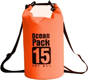 Floating Waterproof Dry Bag 5L/10L/15L/20L for women-Lightweight&Durable Dry Sack Backpack for Kayaking, Swimming, Camping, Hiking-Soft&Abrasion-Resistant with Roll-Top Closure (ORANGE, 15L)