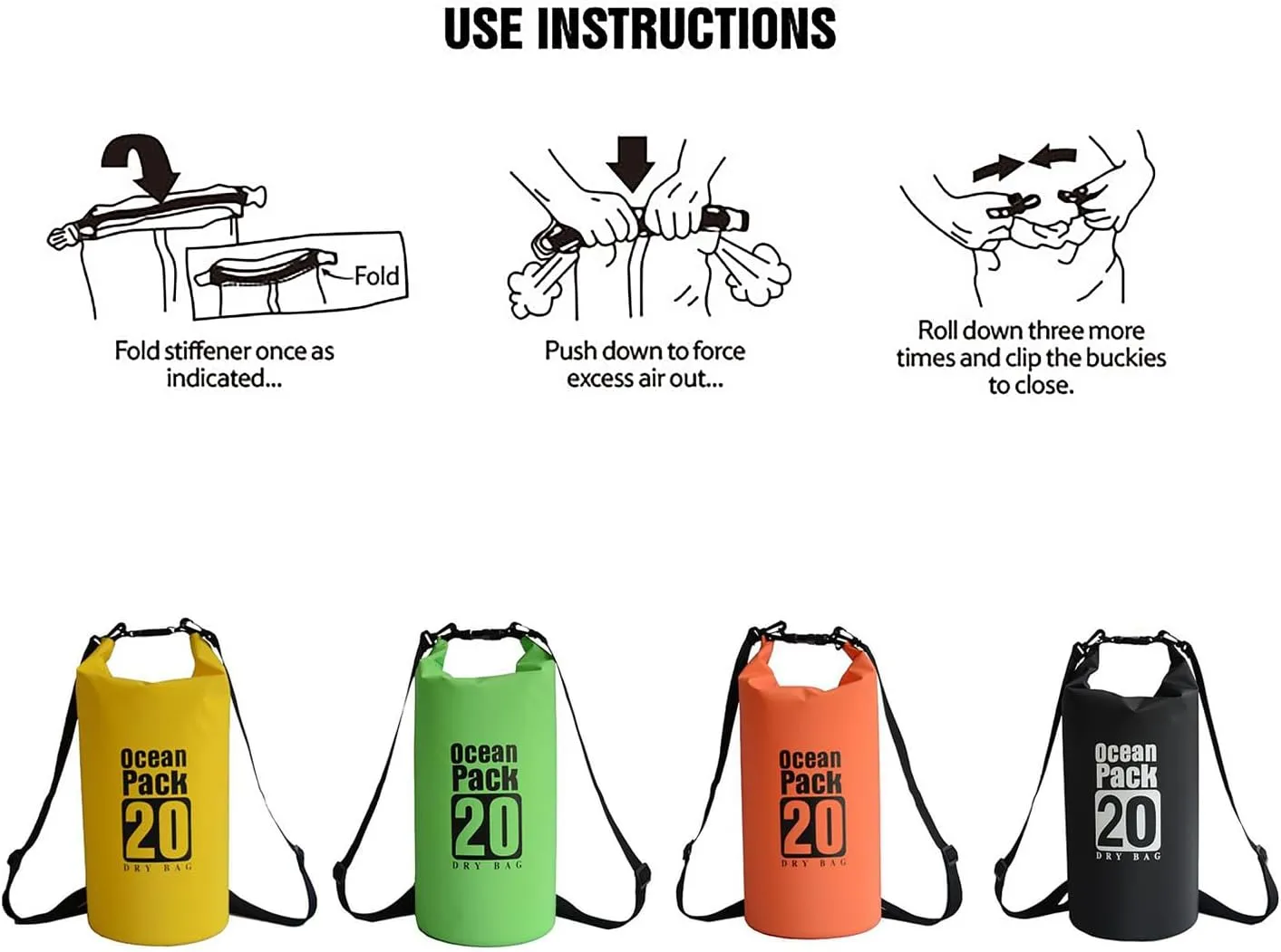 Floating Waterproof Dry Bag 5L/10L/15L/20L for women-Lightweight&Durable Dry Sack Backpack for Kayaking, Swimming, Camping, Hiking-Soft&Abrasion-Resistant with Roll-Top Closure (YELLOW, 10L)