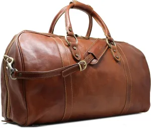 Floto Roma Leather Duffle Bag – Italian Handmade Carry-On Travel Bag
