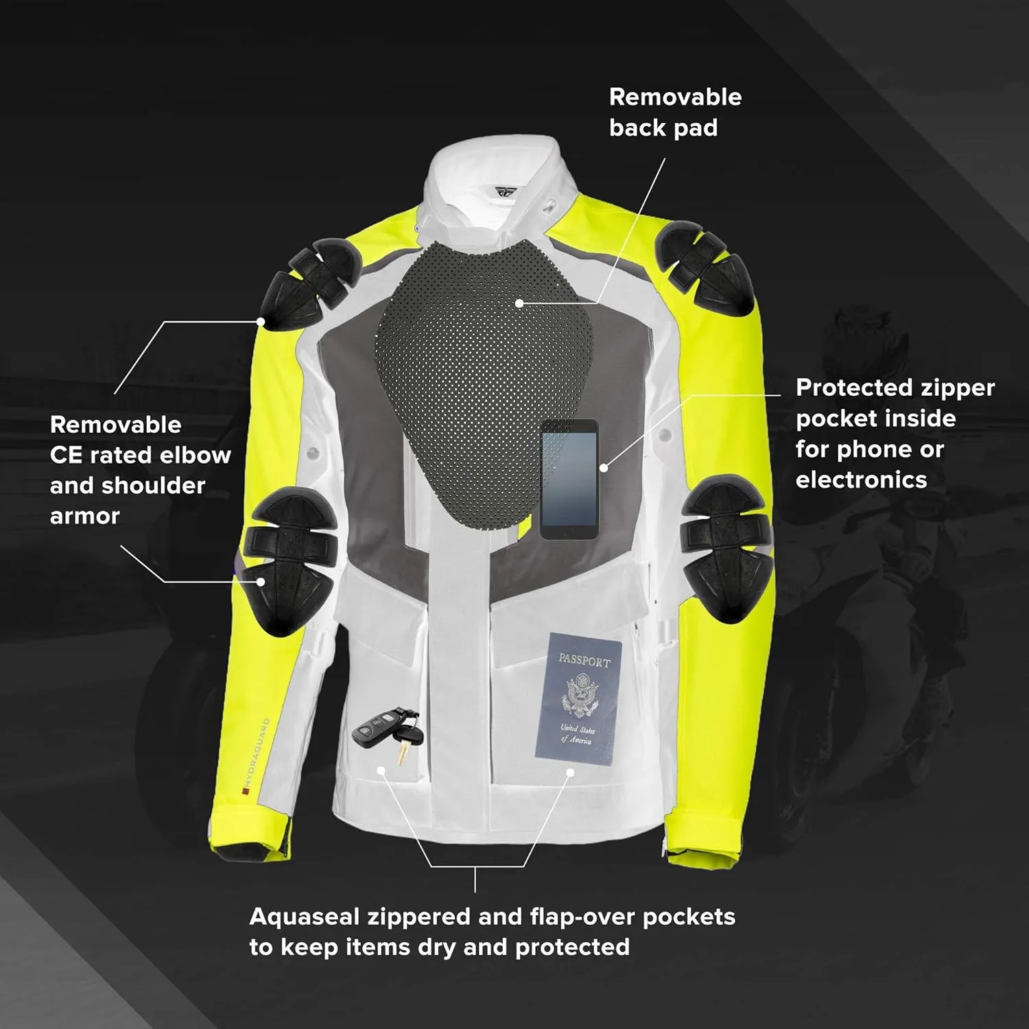 Fly Racing Coolpro Mesh Jacket Black Small | MX Airflow & Impact Protection