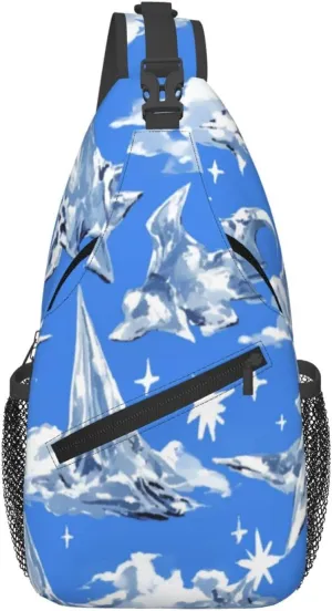 Flying alien bird Men's And Women's Small Crossbody Bags Chest Bags Daily Bags Are Suitable For Outdoor Hiking Trips