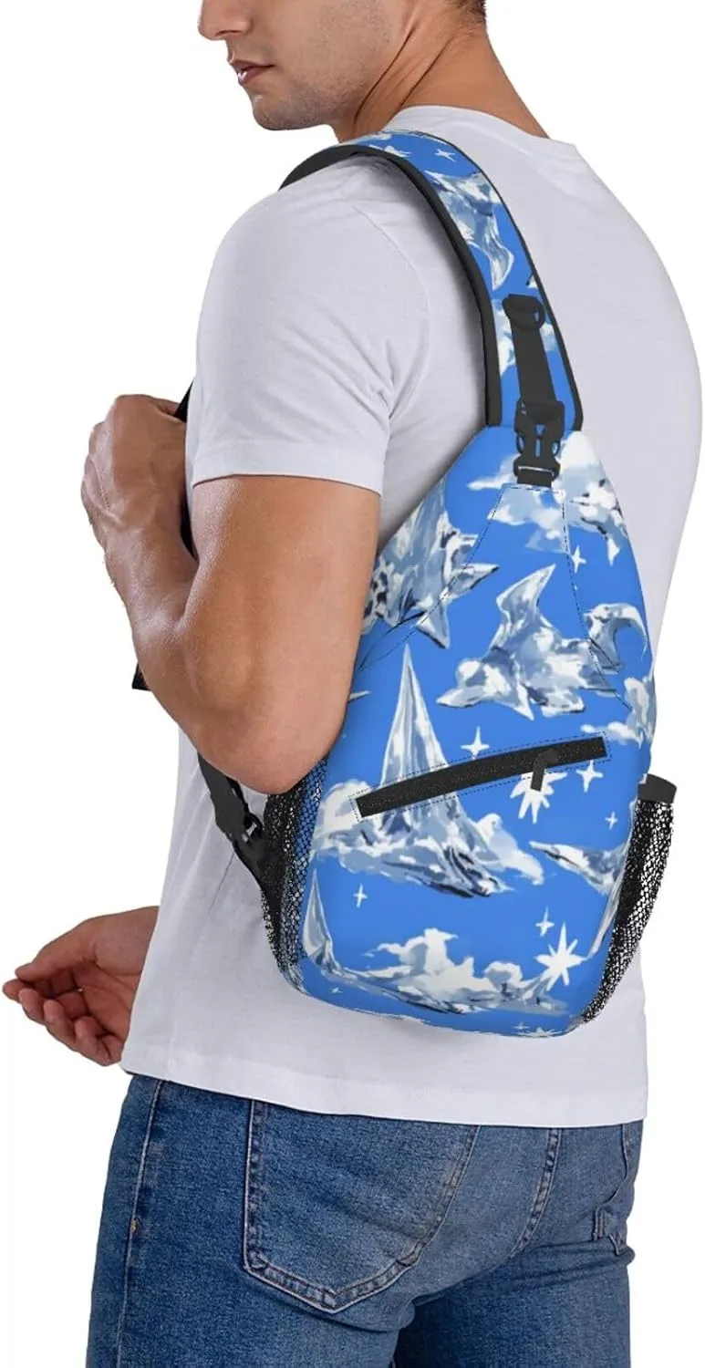 Flying alien bird Men's And Women's Small Crossbody Bags Chest Bags Daily Bags Are Suitable For Outdoor Hiking Trips