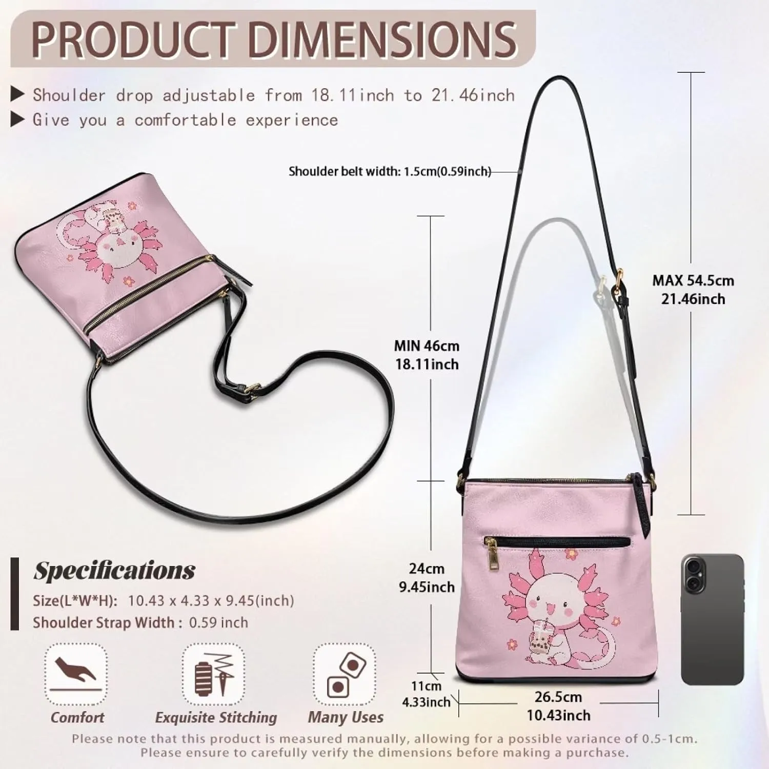 FOR U DESIGNS Crossbody Bags for Women Trendy Travel Leather Shoulder Satchel Bags with Zipper Pockets for Work