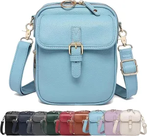 Forcipower Crossbody Bag, Vintage Shoulder Messenger Bags, 2025 Upgrade Anti-Theft Double-Layer Mini Crossbody Bags for Women