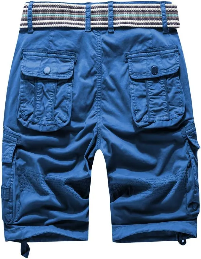 FOURSTEEDS Women's Cotton Relaxed Fit Casual Multi-Pocket Bermuda Cargo Shorts