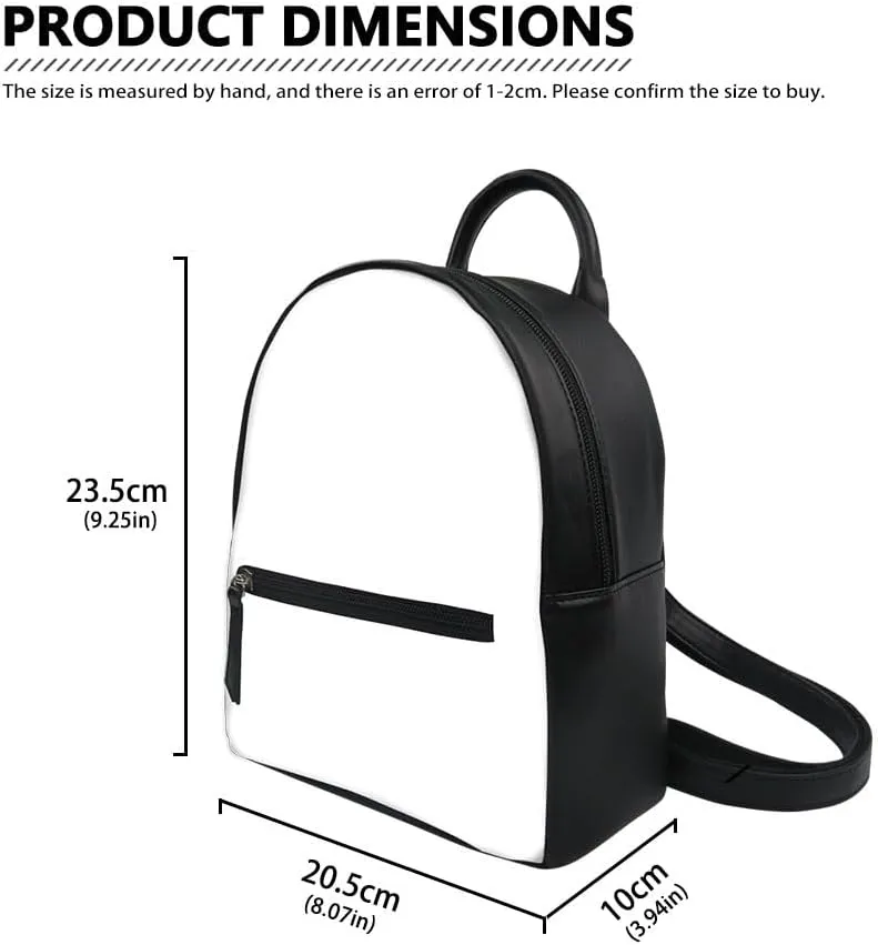 Fox Wolf Backpack for Teenager Boys Mens Lightweight Pu Leather Small Daypack School Bags for Traveling,Red Anger Wolf