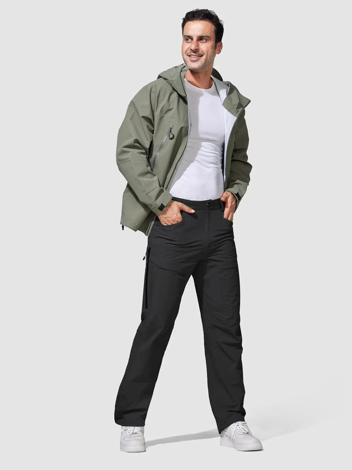 FREE SOLDIER Men's Hiking Pants Water Resistant Quick Dry Lightweight Tactical Cargo Work Pants for Travel Outdoor