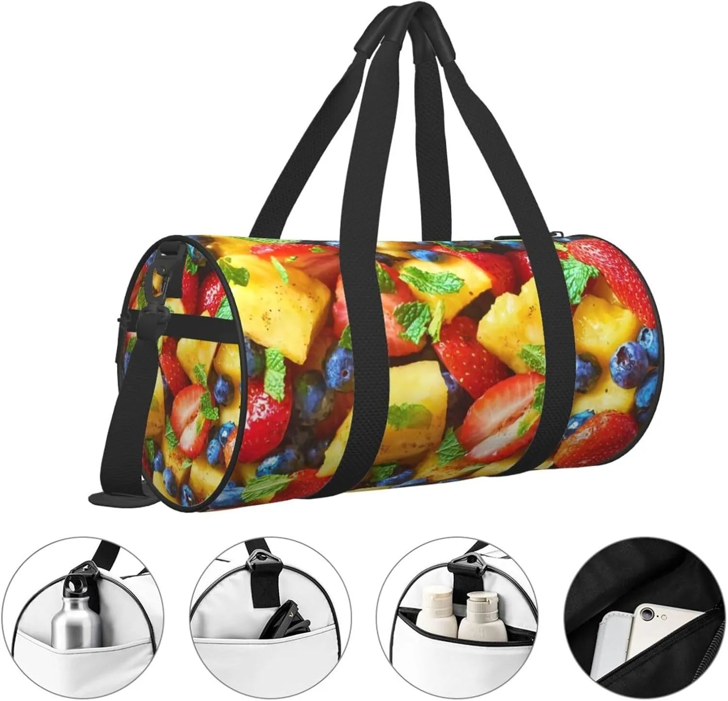 Fruit Salad Sports Gym Duffel Bag For Men Women Weekender Travel Workout Training Handbag