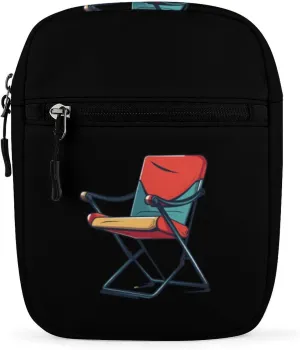 Funny Folding Chair Small Crossbody Bags Adjustable Satchel Bag Travel Shoulder Bag Crossbody Purse for Women Men
