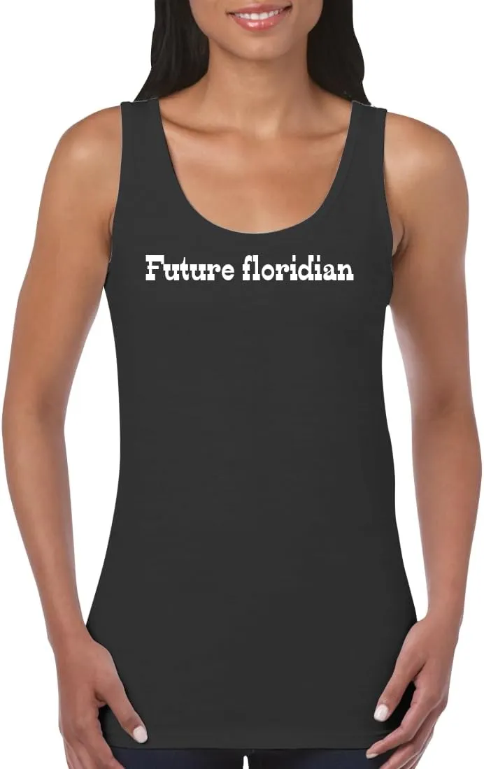 Future Floridian - Women's Soft Cotton Tank Top CP05 Black