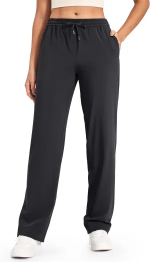 G4Free ShiftReady Yoga Pants for Women Business Casual Drawstring Pants Straight Leg Dress Pants for Work Petite/Regular/Tall