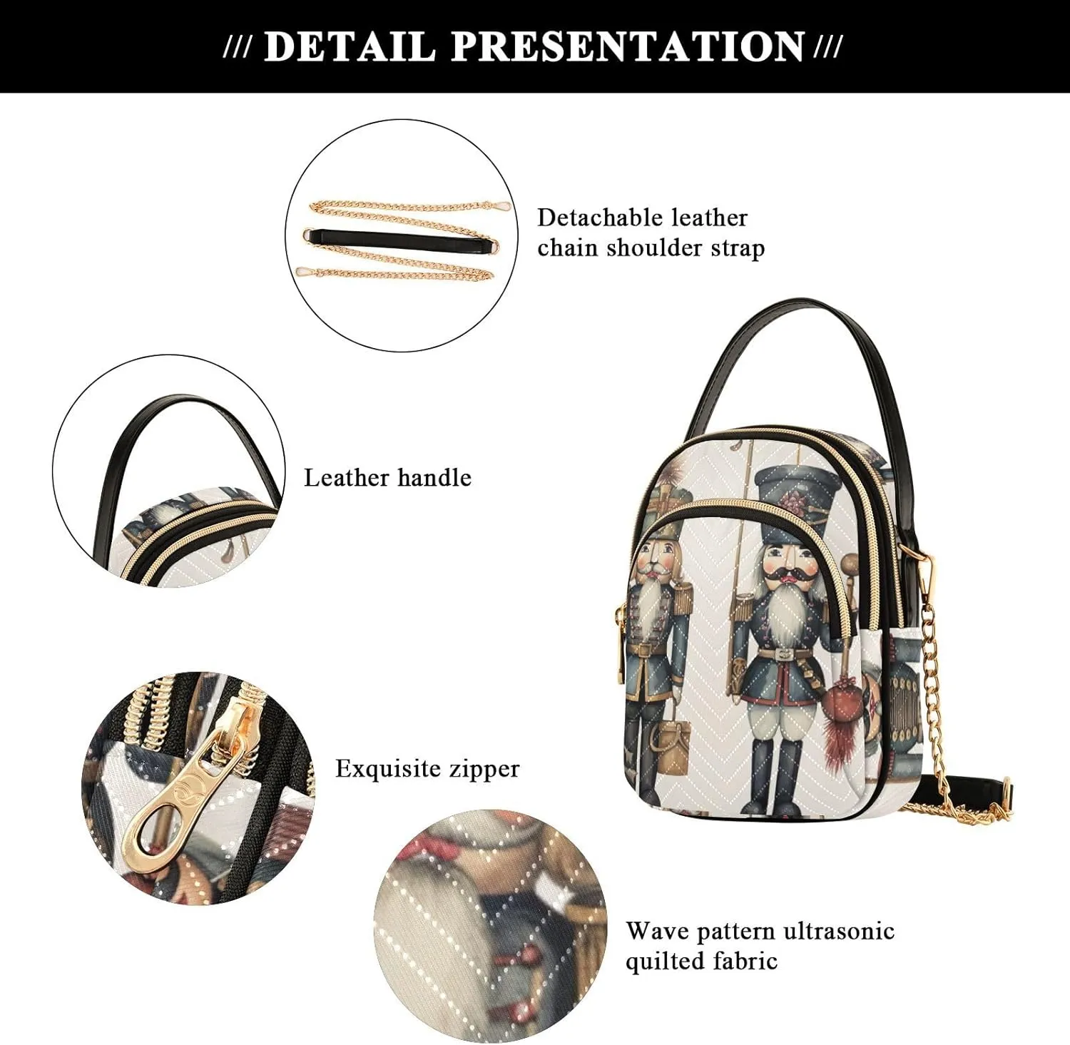 GAIGEO Santa Claus Women Crossbody Bags, Crossbody Purses for Women Trendy, Summer Crossbody Purse