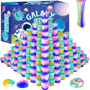 Galaxy Slime Kit for Kids –116 Pack Slime Party Favors, Stress Relief Toys, Classroom Rewards, and Birthday Goodie Bag Fillers, Stretchy and Non-Sticky Slime for Girls and Boys
