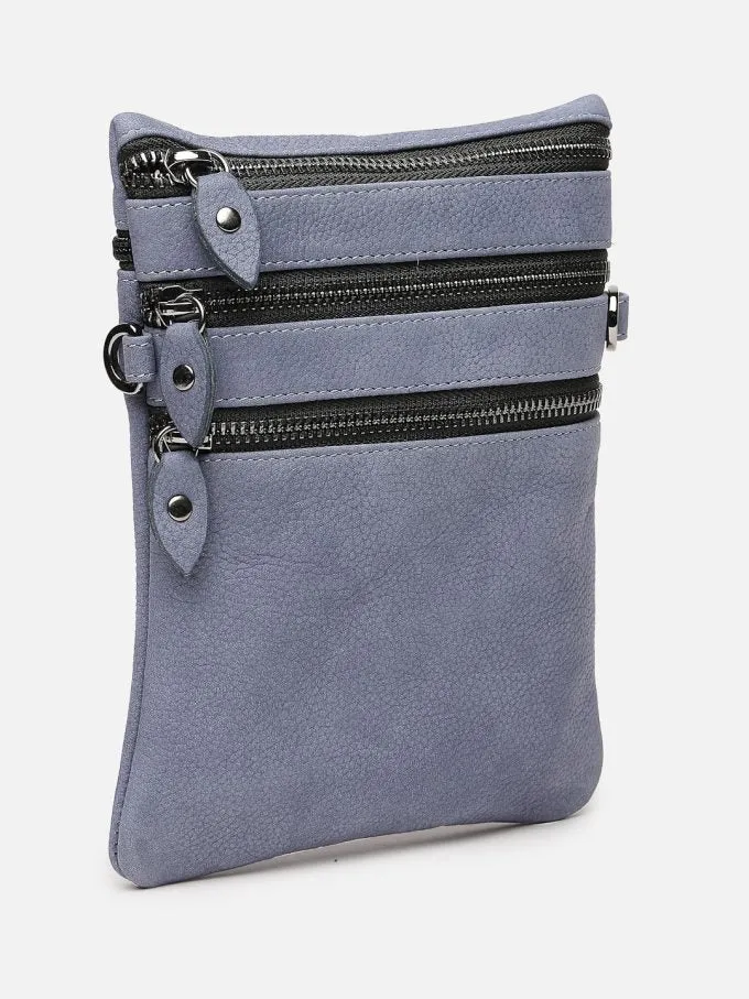 Genuine Leather Navy Sling Pouch