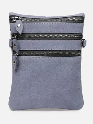 Genuine Leather Navy Sling Pouch