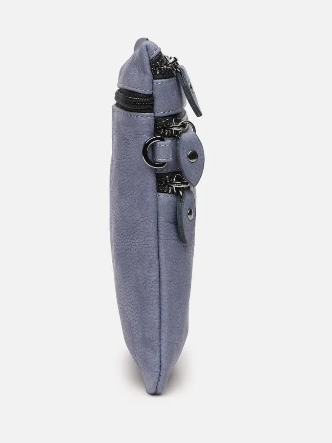 Genuine Leather Navy Sling Pouch