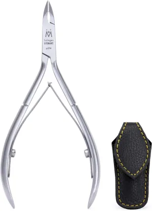 GERMANIKURE Luxury Cuticle Nipper in Leather Case, Double Sharpened, Ethically Made in Solingen Germany