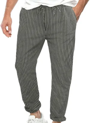 GIERIDUC Men's Athletic Running Joggers Mens Super Skinny Black Trousers Pants with The Long Strings Mens Long Running Pants