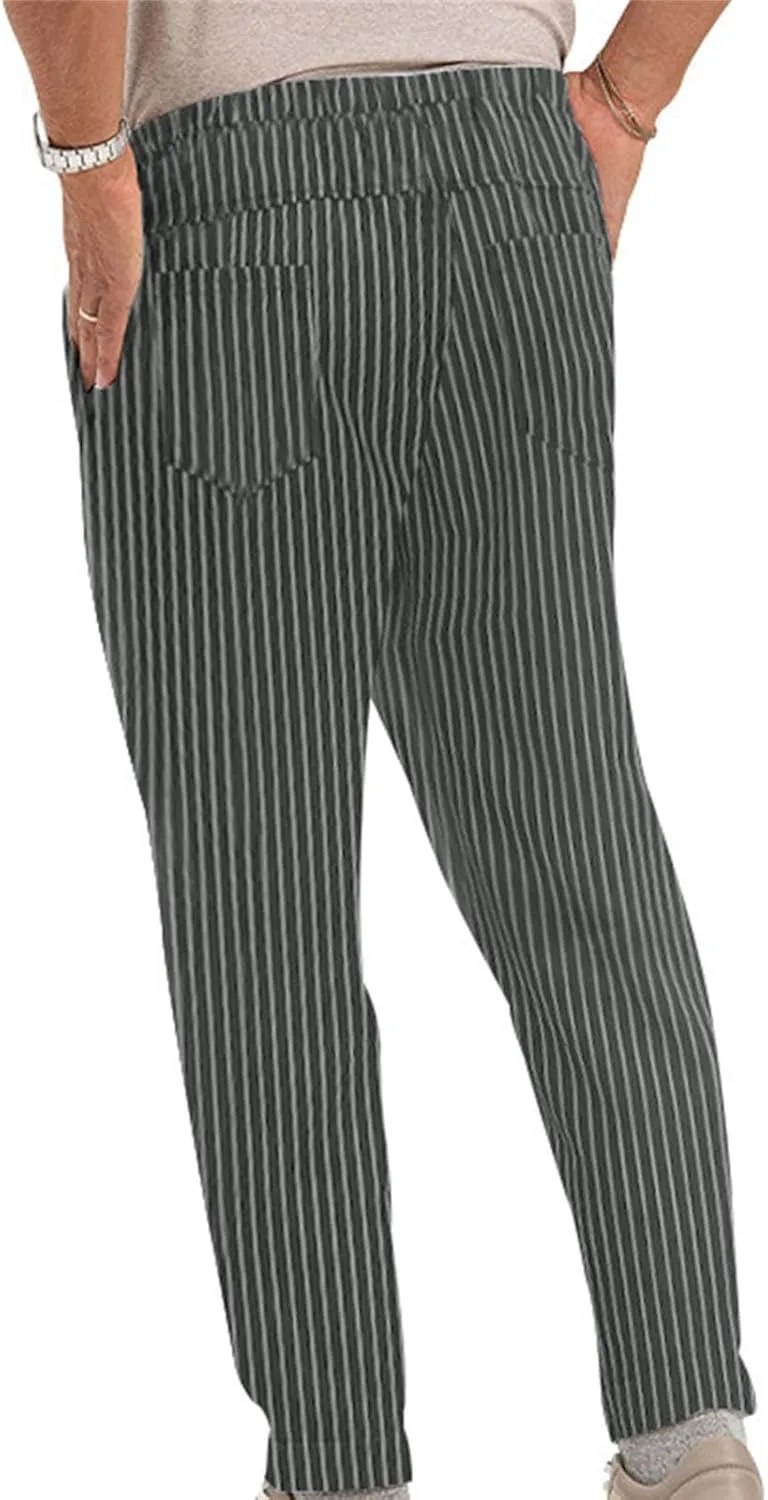 GIERIDUC Men's Athletic Running Joggers Mens Super Skinny Black Trousers Pants with The Long Strings Mens Long Running Pants