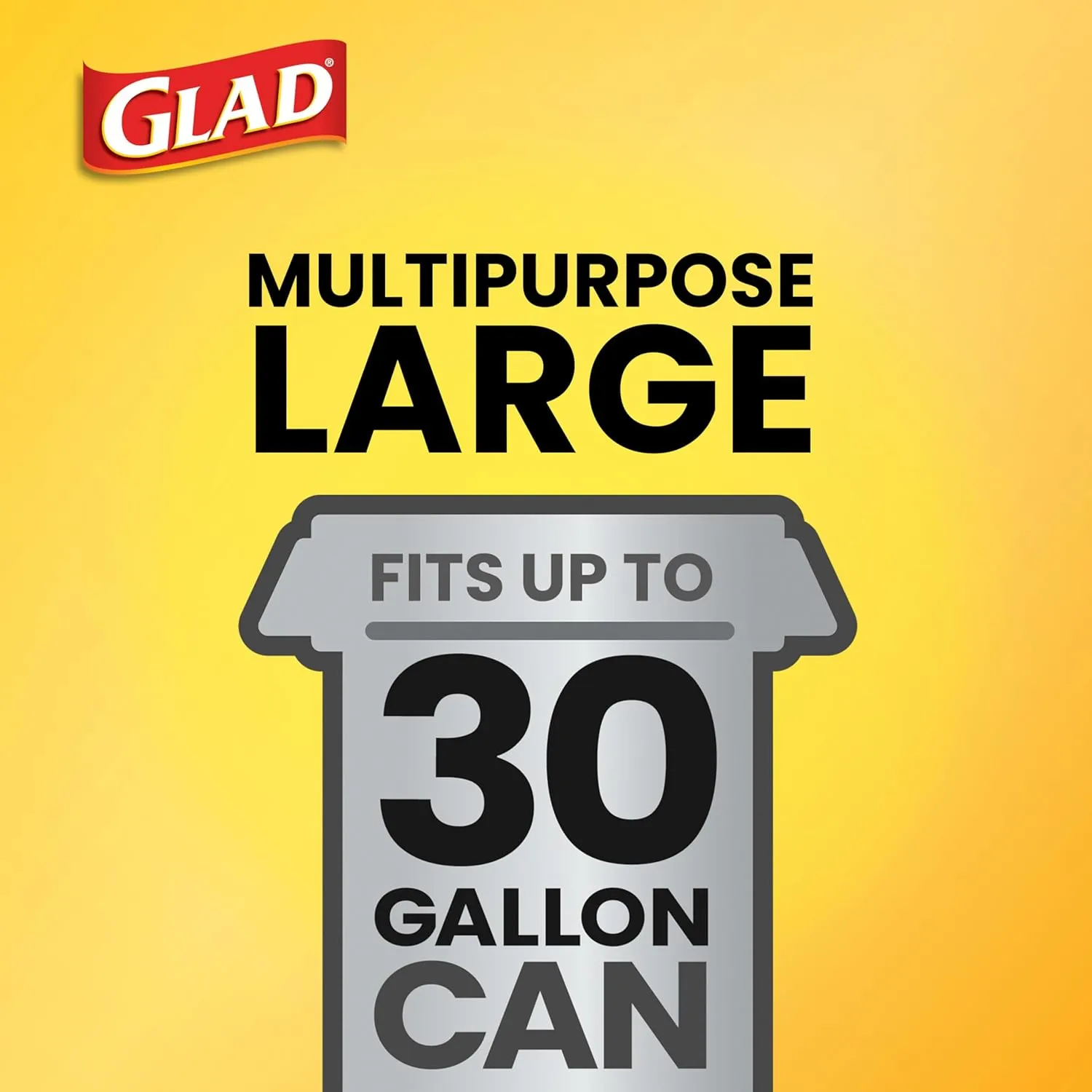 Glad ForceFlex Drawstring Large Trash Bags, 30 Gal, Pine-Sol Original Scent, 50 Ct, Pack May Vary