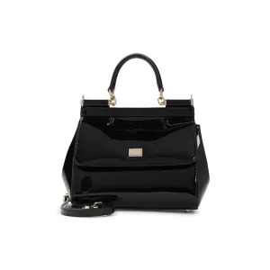 Glossy Structured Handbag
