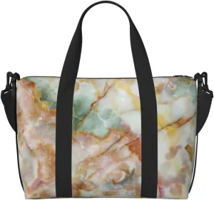 Golden Marble Duffel Bags for Traveling - Lightweight Personal Item Travel Bags for Women, Gym Bags for Men
