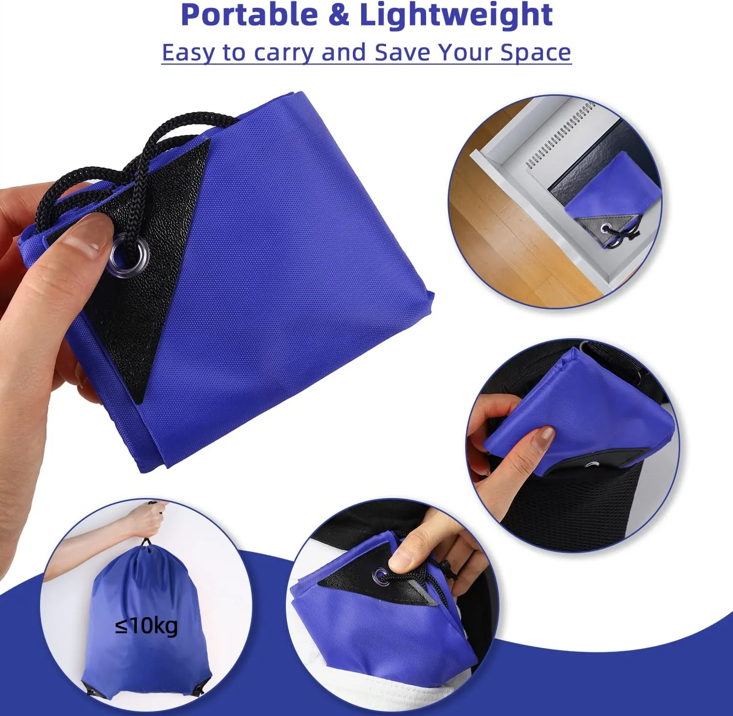 GoodtoU Drawstring Backpack Bulk Drawstring Bags 48 Pcs Blue Draw String Back Sack for Gym Travel
