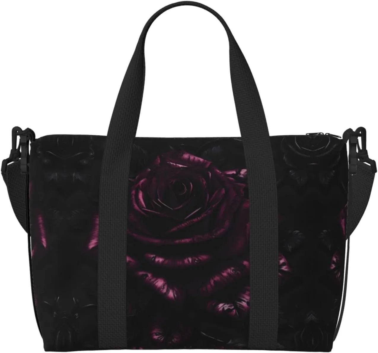 gothic Rose Duffel Bags for Traveling - Lightweight Personal Item Travel Bags, Gym Bags for Men and Women