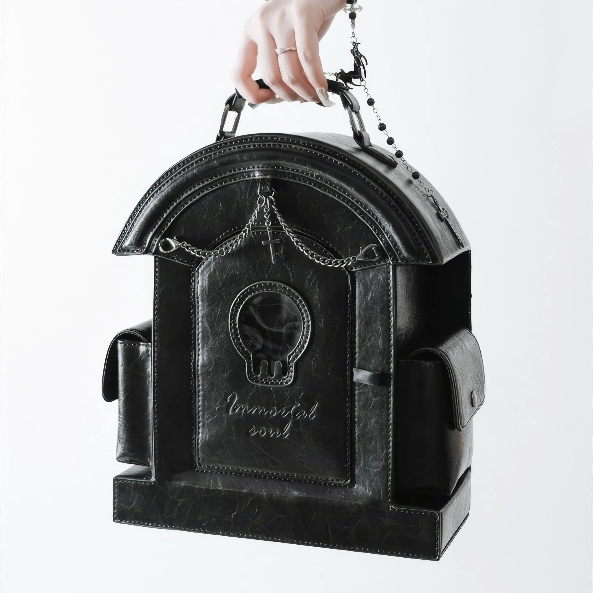 Grave Arch Structured Leather Bag
