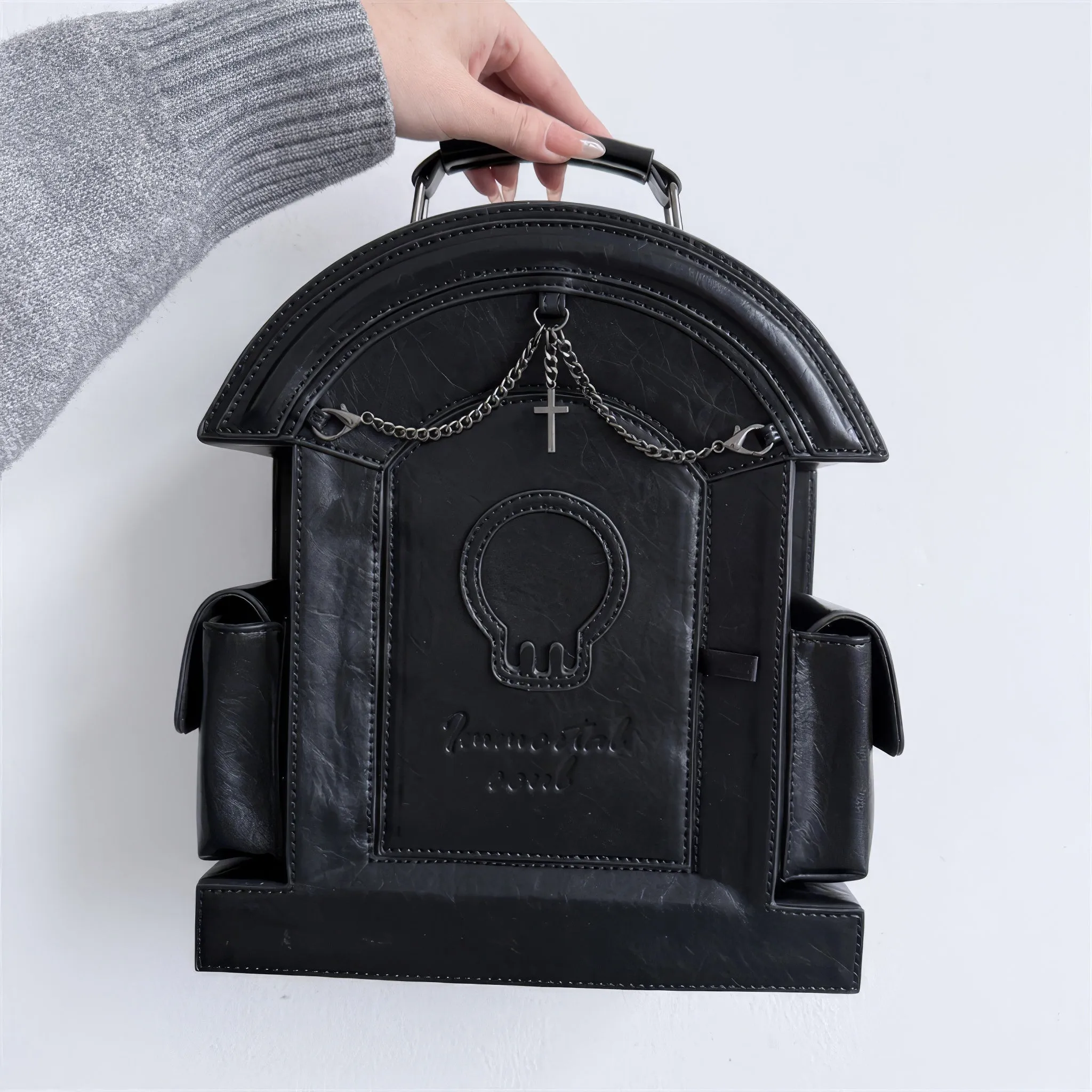 Grave Arch Structured Leather Bag