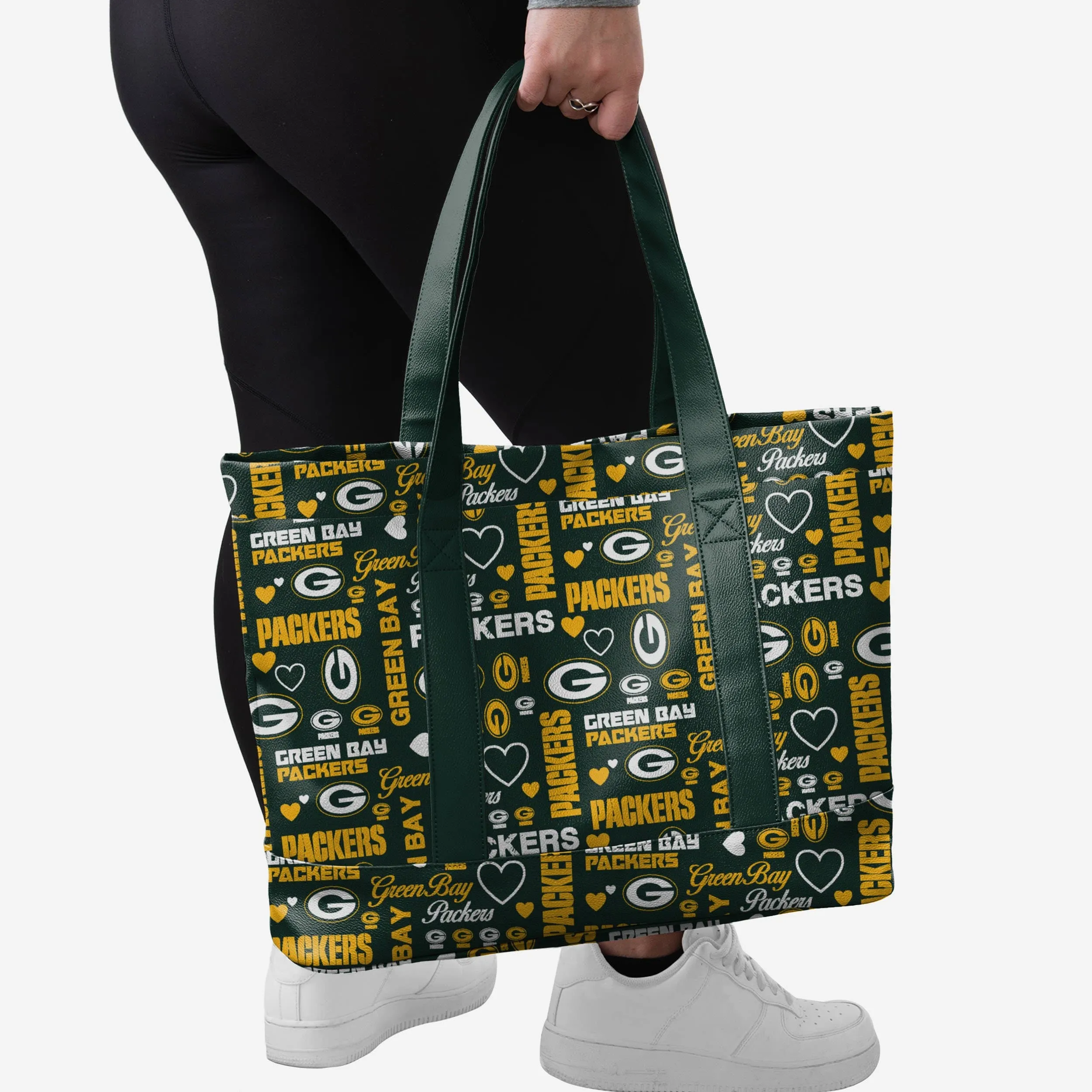 Green Bay Packers Logo Love Tote Bag