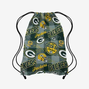 Green Bay Packers Thematic Repeat Print Drawstring Backpack