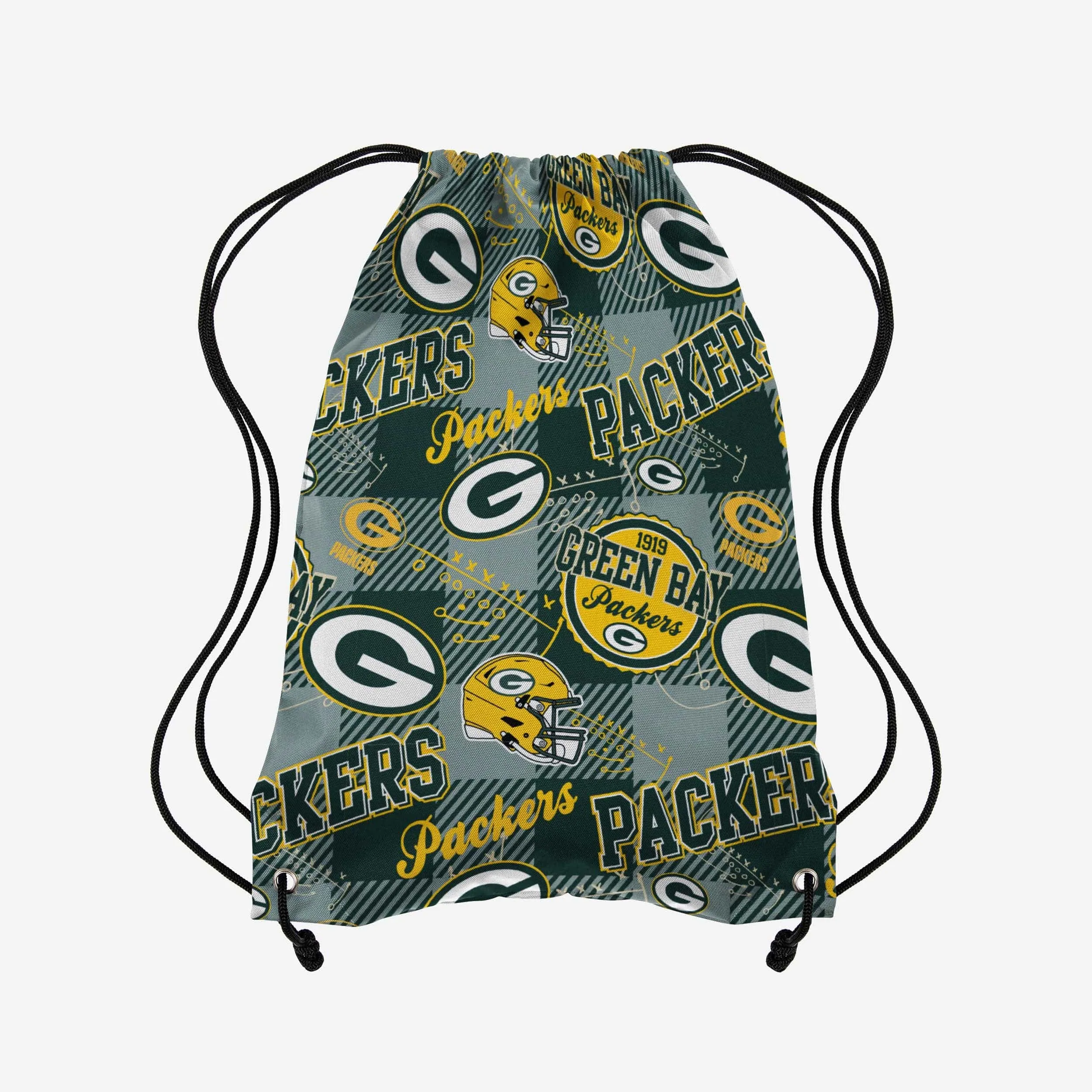 Green Bay Packers Thematic Repeat Print Drawstring Backpack