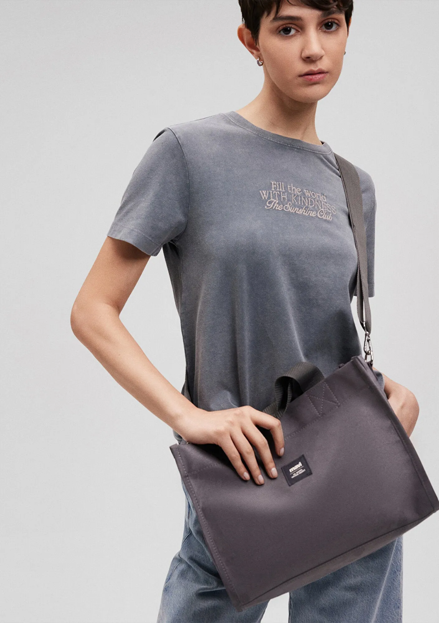 Grey Tote Bag