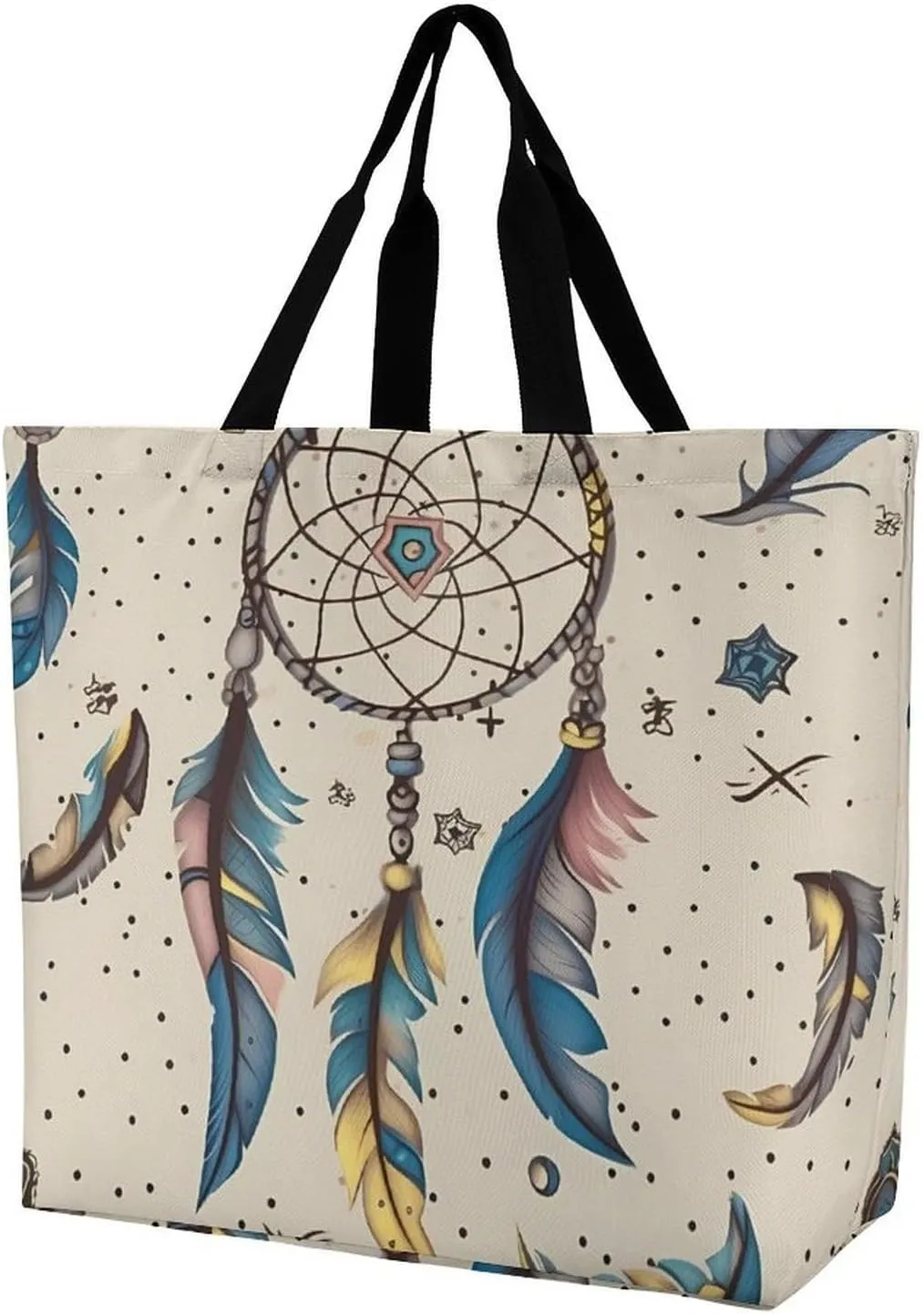 Grocery Bag Reusable Tote Bag Foldable Flying Dragon Shopping Bag Handbag Washable Shoulder Bag for Travel