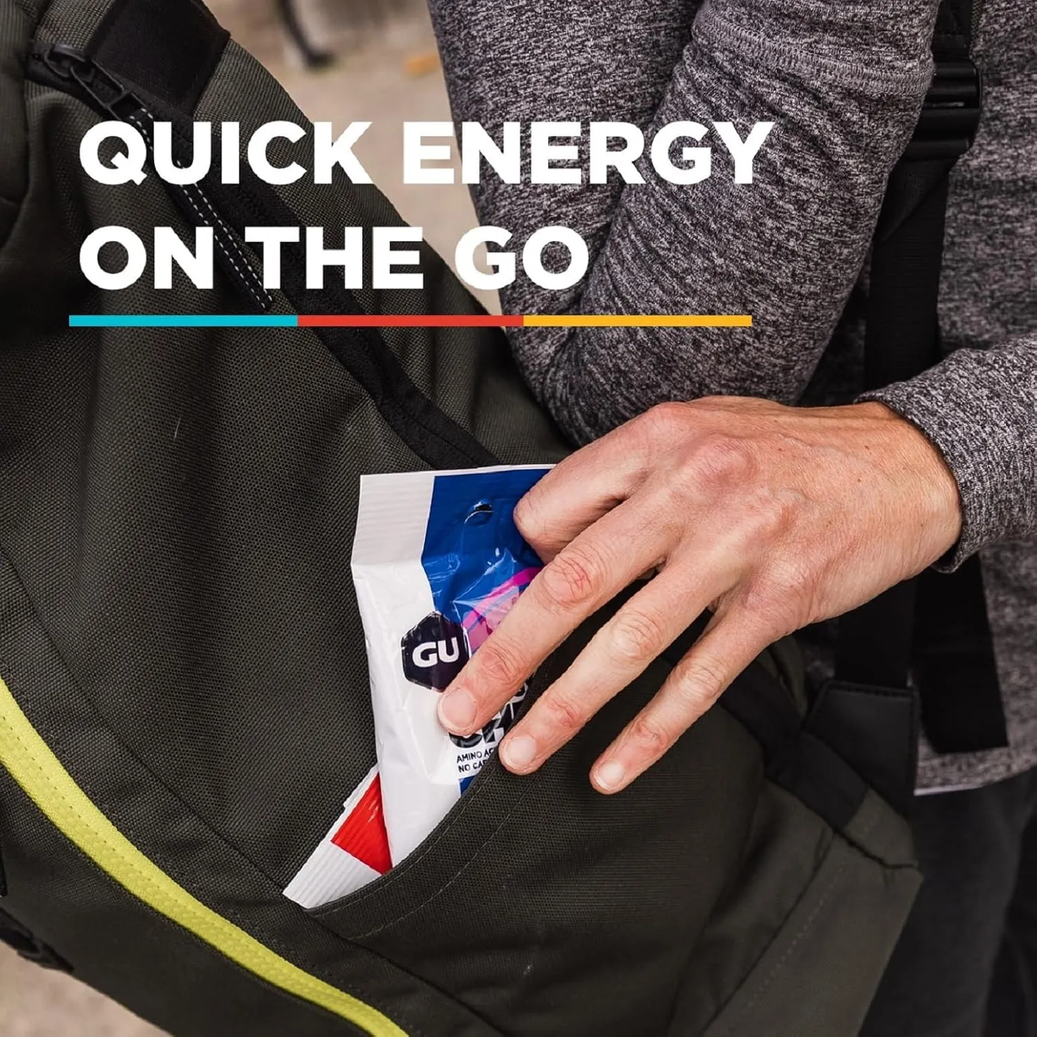 GU Energy Chews, Orange Energy Gummies with Electrolytes, Vegan, Gluten-Free, Kosher, Caffeine-Free, and Dairy-Free On-The-Go Energy for Any Workout, 12 Bags (24 Servings Total)