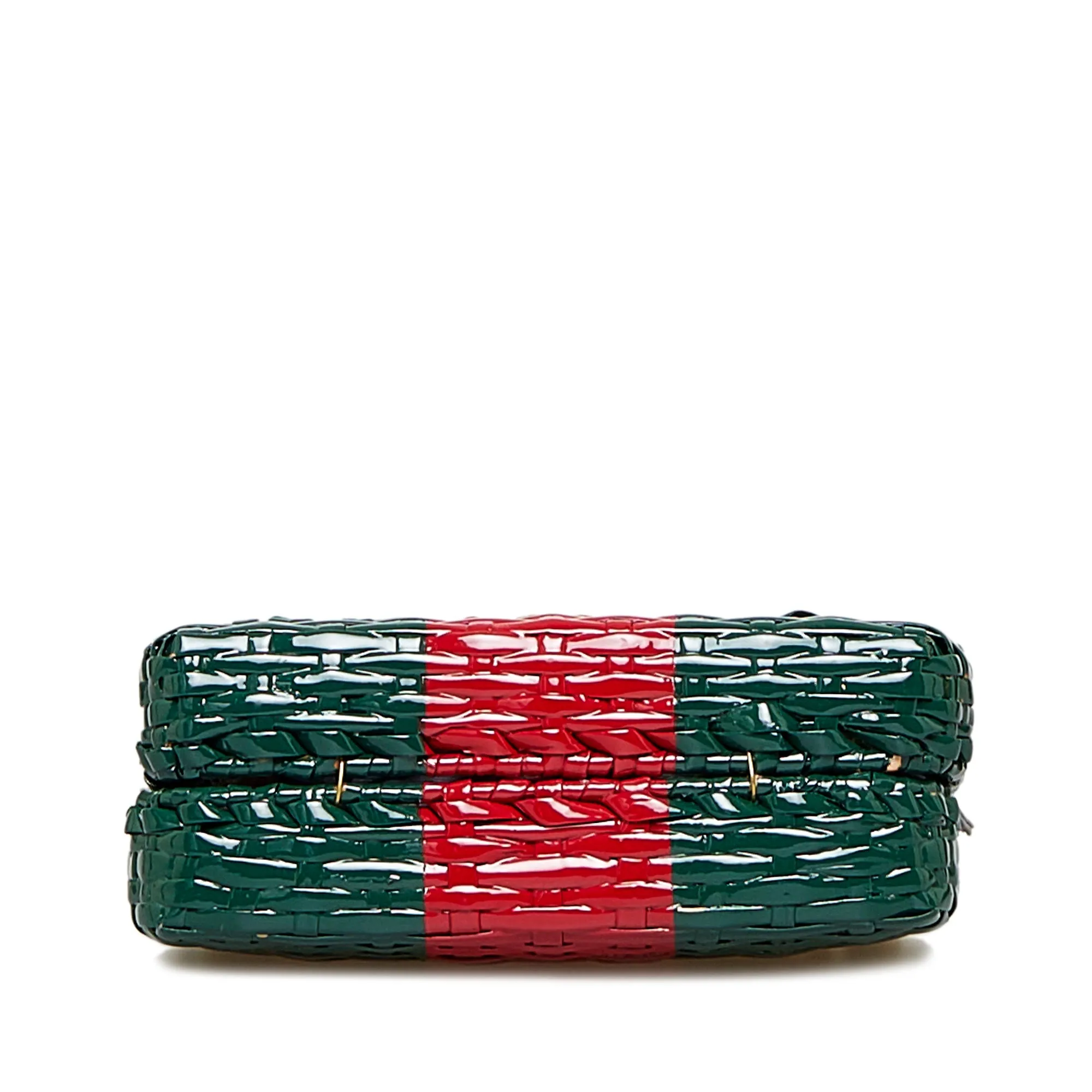 Gucci GG Marmont Wicker Green Rattan Gold