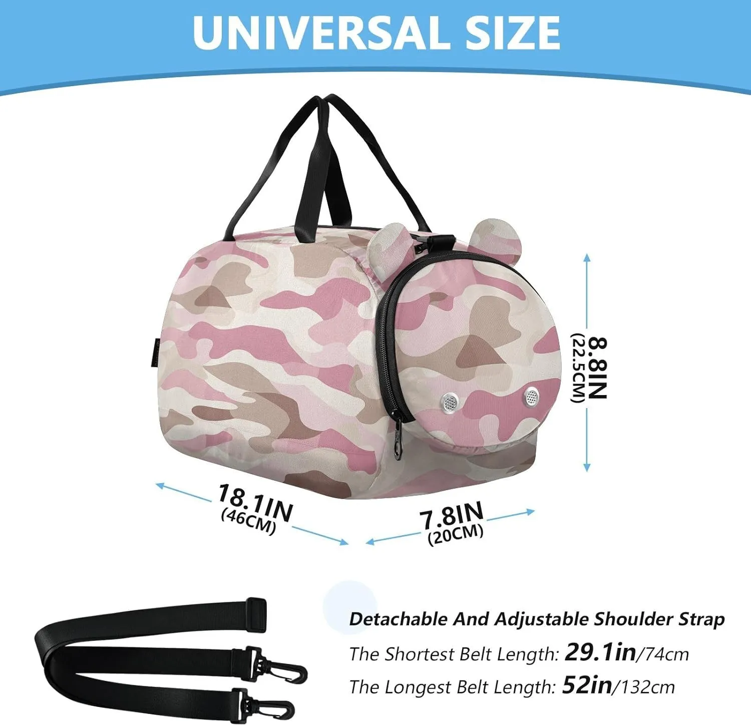 GuoChe Mini Crossbody Bags with Shoes Compartment Practical Small Shoulder Bags for For Hiking Traveling