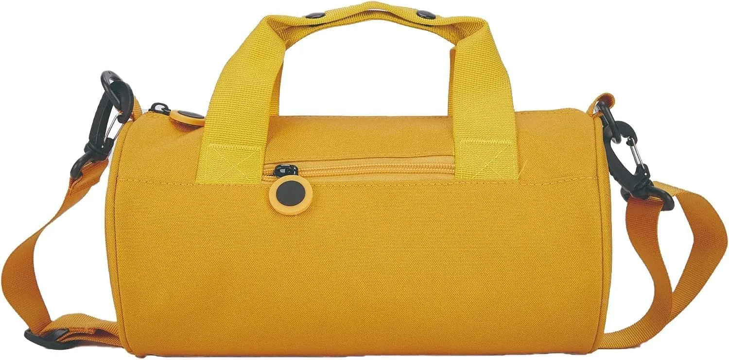 Gym Bag for Women, Waterproof Travel Bag with Wet Clothes Compartments and Adjustable Strap, Small Duffel Bag for Sports, Gyms and Weekend Getaway - Yellow