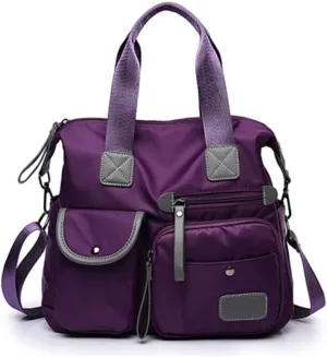 hainan Women New Oxford Cloth Shoulder Bags Waterproof Nylon Messenger Bag Female Large Capacity Crossbody Bags Purple one size