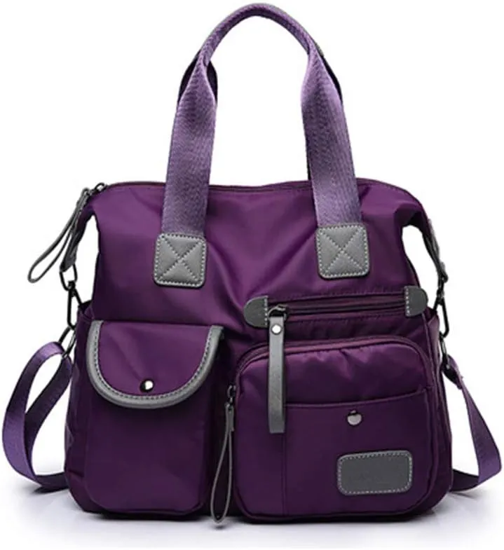 hainan Women New Oxford Cloth Shoulder Bags Waterproof Nylon Messenger Bag Female Large Capacity Crossbody Bags Purple one size