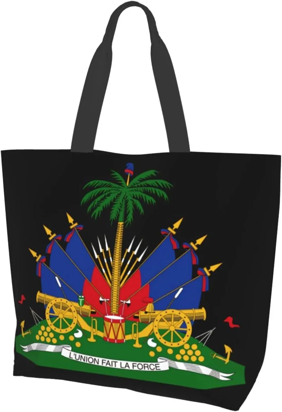 Haiti Haitian Flag Tote Bag Large Women Casual Shoulder Bag Handbag Cute Sling Bag For Women Men