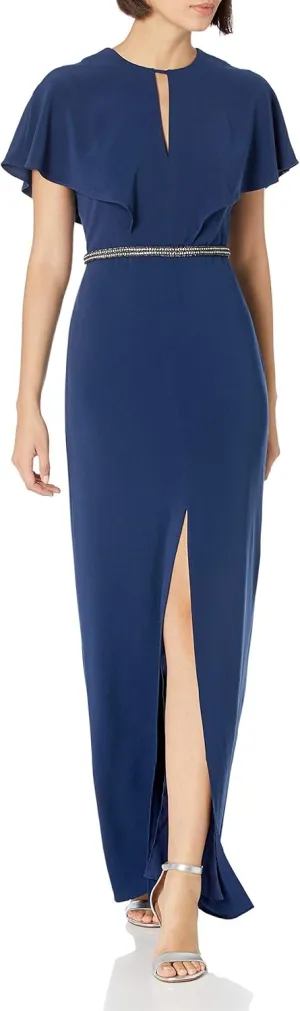 HALSTON Women's Empire Embellished Insert Gown