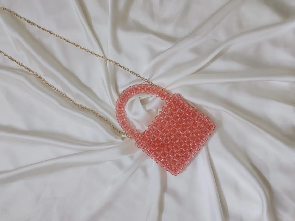 Handcrafted Mini Beaded Cross body Bag
