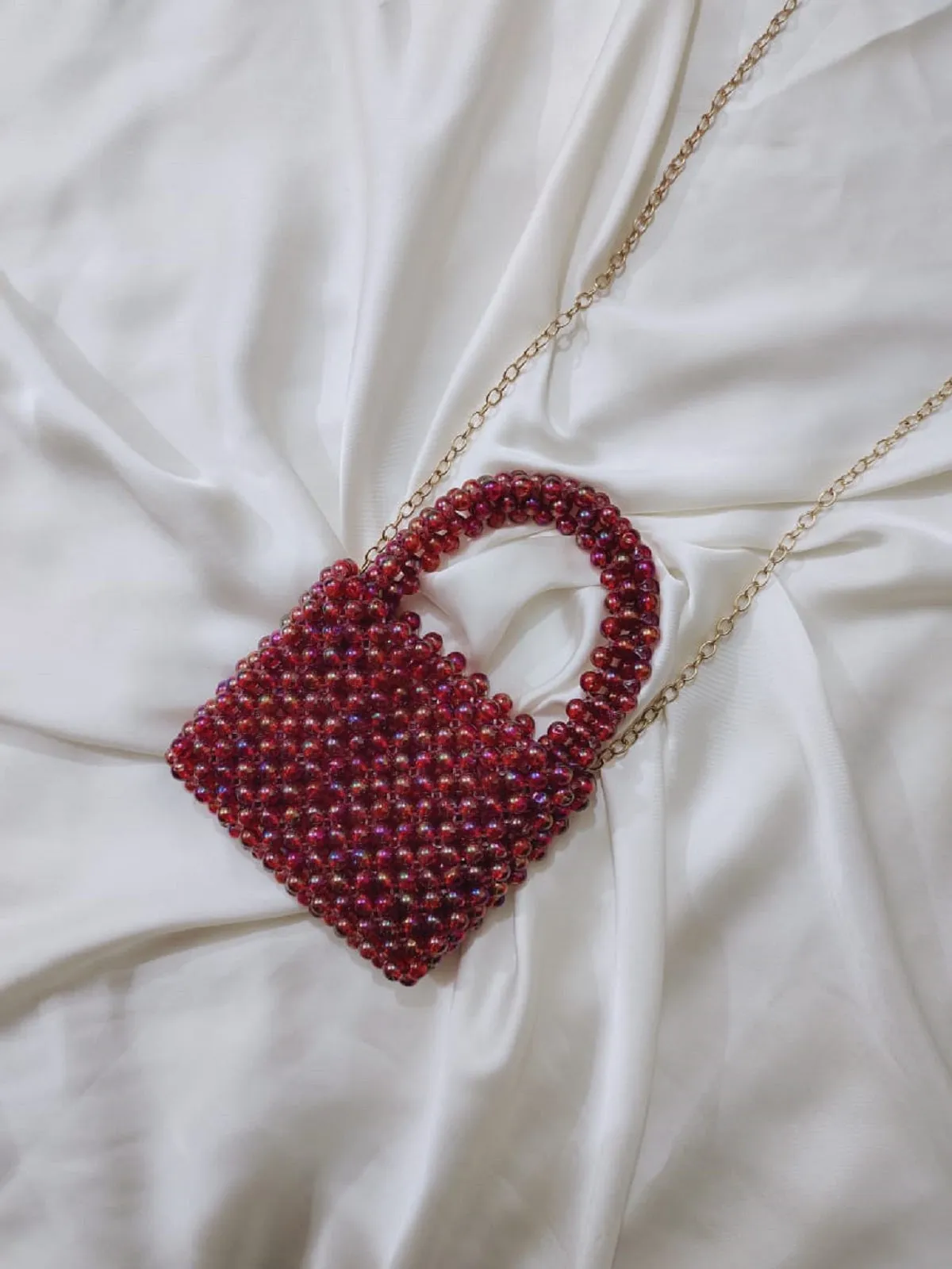 Handcrafted Mini Beaded Cross body Bag